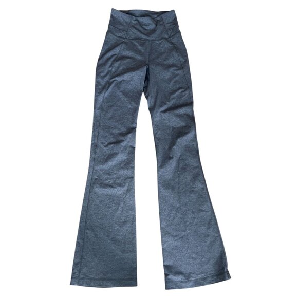 lululemon athletica grey flare leggings size 4 - Picture 1 of 8